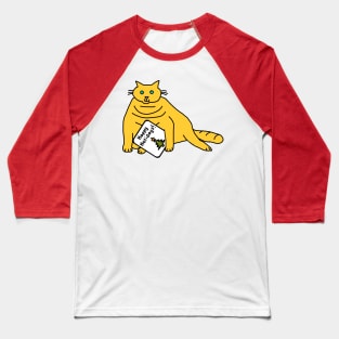 Christmas Chonk Cat says Happy Holidays Baseball T-Shirt